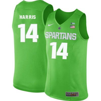 Men Michigan State Spartans NCAA #14 Gary Harris Green Authentic Nike 2019-20 Stitched College Basketball Jersey RG32O51TV